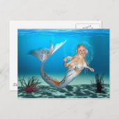 Lovely Mermaid Postkarte (Vorne/Hinten)