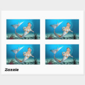 Lovely Mermaid Rechteckiger Aufkleber (Blatt)