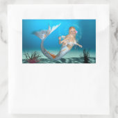 Lovely Mermaid Rechteckiger Aufkleber (Tasche)