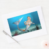 Lovely Mermaid Rechteckiger Aufkleber (Umschlag)