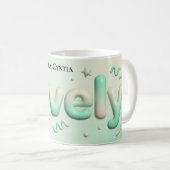 Lovely Minimalist Heart Personalized Kaffeetasse (VorderseiteRechts)