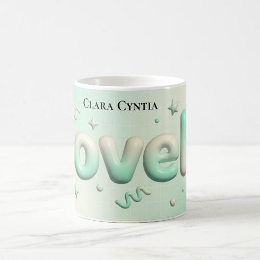 Lovely Minimalist Heart Personalized Kaffeetasse (Mittel)