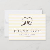 Lovely Modern bird of paradise Wedding Dankeskarte (Vorderseite)