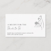 Lovely Modern Bridal Shower Recipe Share Begleitkarte (Vorderseite)