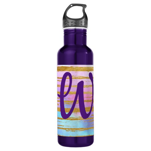 Lovely Monogram Edelstahlflasche (Vorderseite)