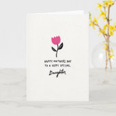 Lovely Mothers Day Daughter Card Karte (Gelbe Blume)