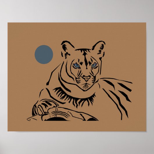 Lovely Mountain Lion Matte Poster (Vorne)
