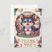 Lovely Mystical Wolf Dankeskarte (Vorne/Hinten)