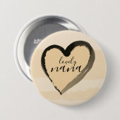 LOVELY NANA GOLDEN HERZ ABSTRAKT BUTTON (Vorne & Hinten)