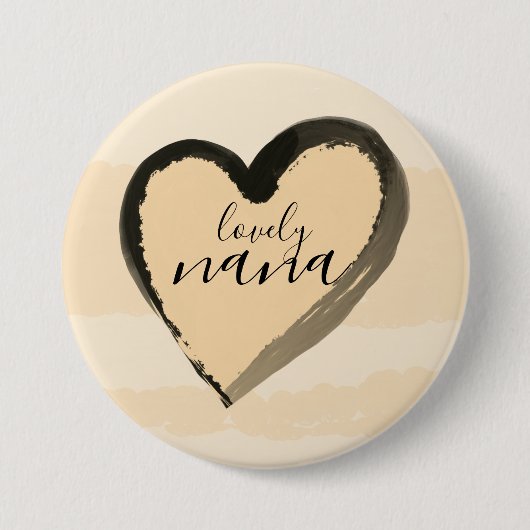LOVELY NANA GOLDEN HERZ ABSTRAKT BUTTON (Vorderseite)