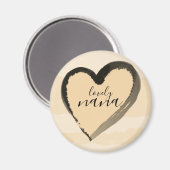 LOVELY NANA GOLDEN HERZ ABSTRAKT MAGNET (Vorderseite/Rückseite)