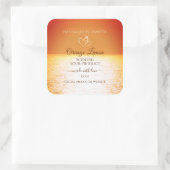 Lovely Ocean Design Product Packet Labels Quadratischer Aufkleber (Tasche)