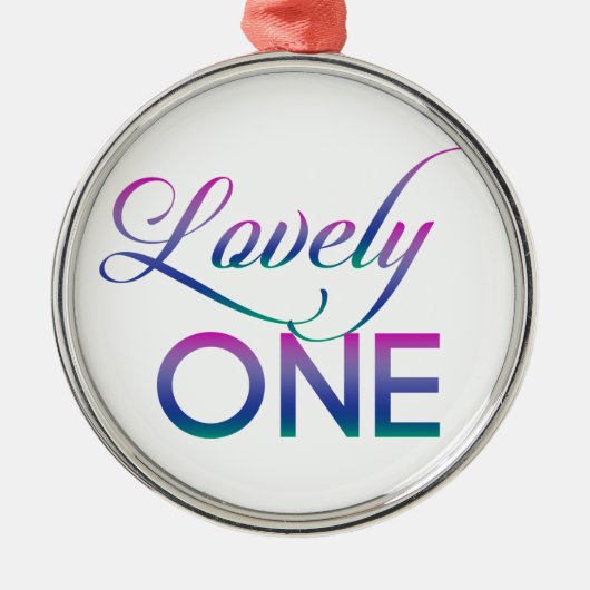 Lovely One Ornament Aus Metall (Vorne)