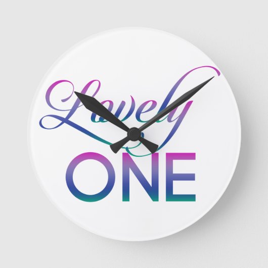 Lovely One Runde Wanduhr (Vorderseite)