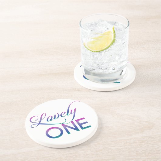 Lovely One Sandstein Untersetzer (Seite)