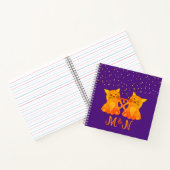 Lovely Orange Kittens Playful Initials Monogram Notizblock (Innenseite)