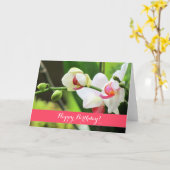 Lovely Orchids Custom Birthday Card Karte (Gelbe Blume)