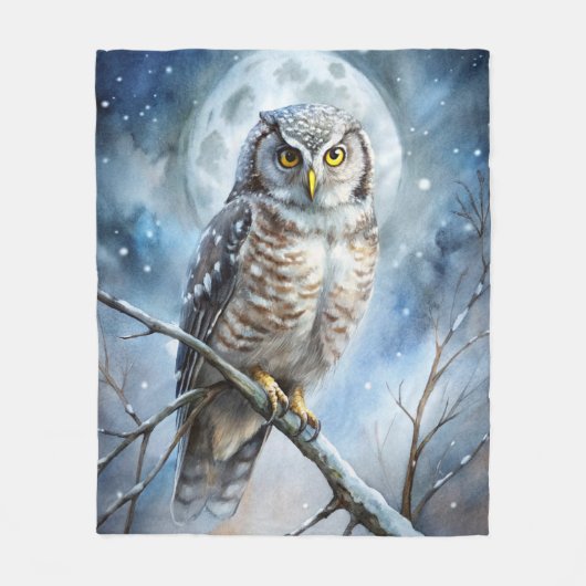 Lovely Owl Fleecedecke (Vorderseite)