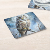 Lovely Owl Rechteckiger Pappuntersetzer (angewinkelt)