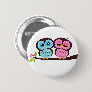Lovely Owls Button