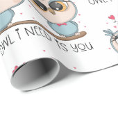 Lovely Owls in Liebe Geschenkpapier (Rolleneckpunkt)