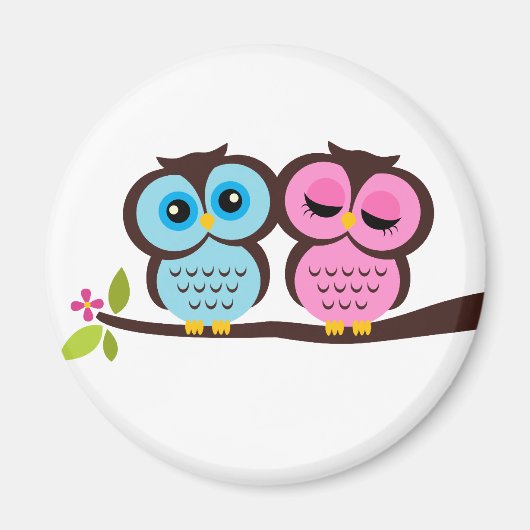 Lovely Owls Magnet (Vorne)