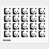 Lovely Panda Quadratischer Aufkleber (Blatt)