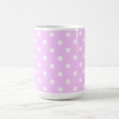 Lovely Pastel Pink Color With White Polka Dots Kaffeetasse (Mittel)