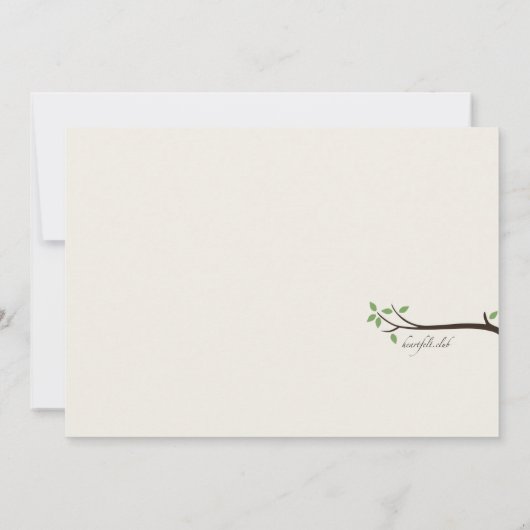 Lovely Peacock Einladung (Rückseite)