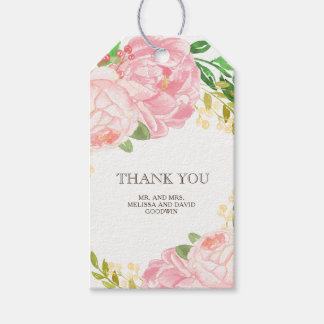 Lovely Peonies Gastgeschenk Hochzeit Gift Hang Tag Geschenkanhänger