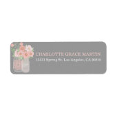 Lovely Peonies Mason Jar Address Labels (Vorne)