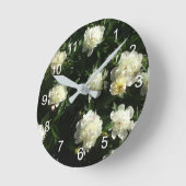 Lovely Peonies Runde Wanduhr (Winkel)