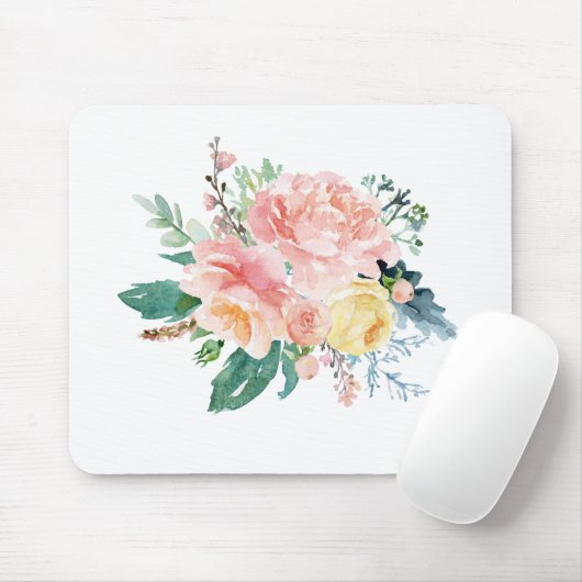 Lovely Peony Bouquet Mousepad (Mit Mouse)