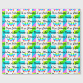 LOVELY PERSONALISIERTE 75. GEBURTSTAG DESIGN GESCHENKPAPIER (Flach)