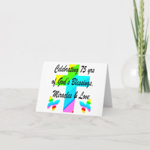 LOVELY PERSONALISIERTE 75. GEBURTSTAG DESIGN KARTE