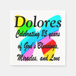 LOVELY PERSONALIZE BUTTERFLY 85. GEBURTSTAG NAPKIN SERVIETTE