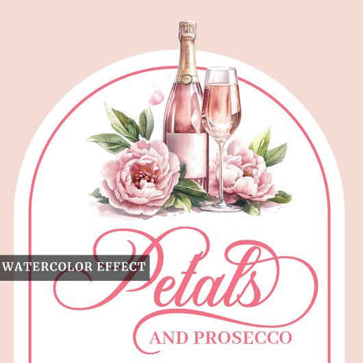 Lovely petals and prosecco blush gold Shower Gästebuch