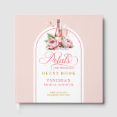 Lovely petals and prosecco blush gold Shower Gästebuch (Vorderseite)