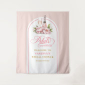 Lovely petals and prosecco gold blush party banner wandteppich (Vorderseite)