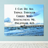 LOVELY PHILIPPIANS 4:13 BIBLE VERSE LEINWANDDRUCK (Insitu (Holzboden))