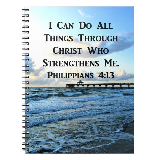 LOVELY PHILIPPIANS 4:13 BIBLE VERSE NOTIZBLOCK (Vorderseite)