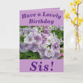Lovely Pink Floral Birthday Card for Sis Karte (Gelbe Blume)