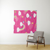 Lovely Pink Rainbow Sky repeating pattern. A seaml Wandteppich (Beispiel (Horizontal))