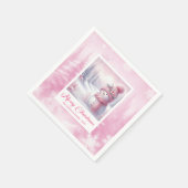 Lovely Pink Snowman Winter Scene Christmas Napkins Serviette (Ecke)
