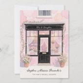 Lovely Pink Vintage Tea Party Bridal Shower  Einladung (Vorderseite)