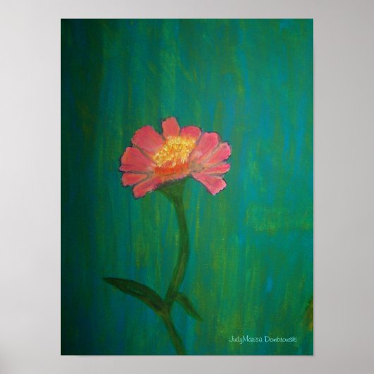 Lovely Pink Zinnia Poster (Vorne)