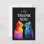 Lovely 🌈 Purrfectly Yours: Purrfectly Dankeskarte (Vorderseite)