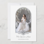 Lovely Quinceañera Spanish Stilysh Grey Chic Arch Einladung (Vorderseite)