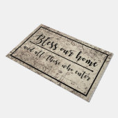Lovely Quotes Mat, Bless this Home Rug Fußmatte (Schrägansicht)
