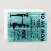Lovely Quotes To My Mom | Gift For Mother Ankündigungspostkarte (Vorne/Hinten)